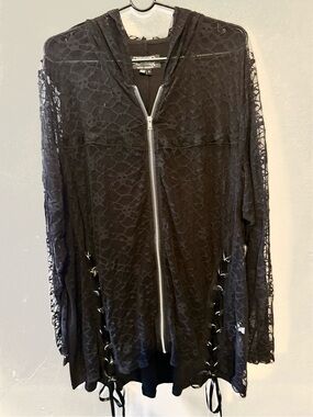 Tripp skull Lace Zip Front Hoodedie